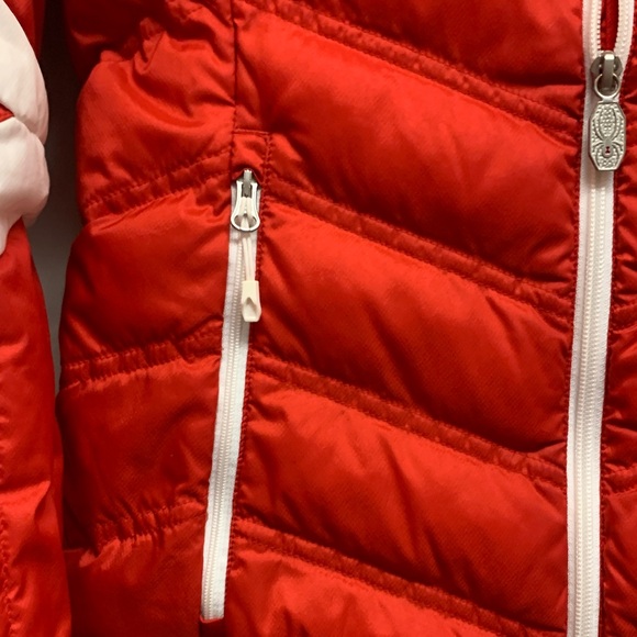 Spyder Red Quilted Jacket with White Accents - Picture 3 of 8